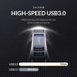ORICO USB 3.0 Hub Notebook Wireless USB Splitter 3-port Laptop Extender PC Computer USB 2.0 Charge Hub for Laptop Accessories