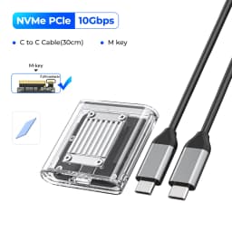ORICO-NVMe Enclosure for PCIe SSD Transparent External Adapter M.2 to USB Type C Mini 2230 M.2 SSD Case 10Gbps