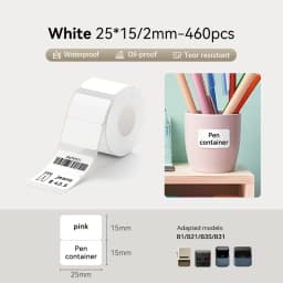 NiiMbot B1/B21/B3S/B31 Printer Self-Adhesive Label Paper Colorful Anti-Oil Tear-Resistant Tag Scratch-Resistant Removable Labels