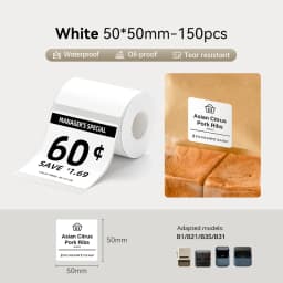 NiiMbot B1/B21/B3S/B31 Printer Self-Adhesive Label Paper Colorful Anti-Oil Tear-Resistant Tag Scratch-Resistant Removable Labels