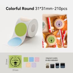 NiiMbot B1/B21/B3S/B31 Printer Self-Adhesive Label Paper Colorful Anti-Oil Tear-Resistant Tag Scratch-Resistant Removable Labels