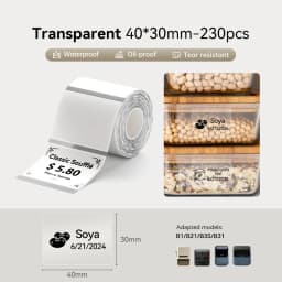 NiiMbot B1/B21/B3S/B31 Printer Self-Adhesive Label Paper Colorful Anti-Oil Tear-Resistant Tag Scratch-Resistant Removable Labels