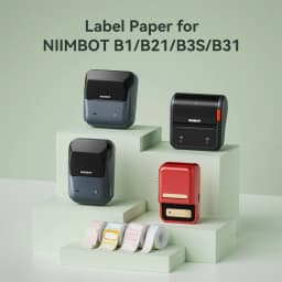 NiiMbot B1/B21/B3S/B31 Printer Self-Adhesive Label Paper Colorful Anti-Oil Tear-Resistant Tag Scratch-Resistant Removable Labels