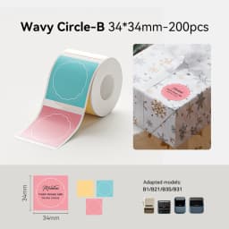 NiiMbot B1/B21/B3S/B31 Printer Self-Adhesive Label Paper Colorful Anti-Oil Tear-Resistant Tag Scratch-Resistant Removable Labels