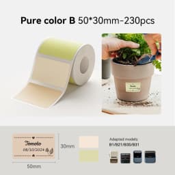 NiiMbot B1/B21/B3S/B31 Printer Self-Adhesive Label Paper Colorful Anti-Oil Tear-Resistant Tag Scratch-Resistant Removable Labels