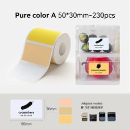NiiMbot B1/B21/B3S/B31 Printer Self-Adhesive Label Paper Colorful Anti-Oil Tear-Resistant Tag Scratch-Resistant Removable Labels