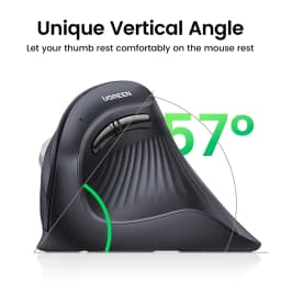UGREEN Vertical Mouse Wireless Bluetooth5.0 2.4G Ergonomic 4000DPI Mice for MacBook Tablet Laptops Computer PC Mice