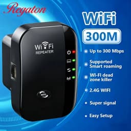 Wireless 300M 2.4GHz WiFi Range Extender, Strong Signal Repeater Amplifier Convenient Setup Network Booster For Home Office