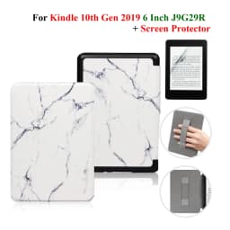 For Kindle 10th Generation Case + Screen Protector 6 Inch with Hand Strap Belt Ebook 2019 J9G29R Leather Cover Wake Sleep Funda