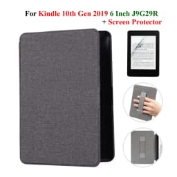 For Kindle 10th Generation Case + Screen Protector 6 Inch with Hand Strap Belt Ebook 2019 J9G29R Leather Cover Wake Sleep Funda
