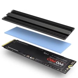 TEUCER M.2 2280 Cooler M2 NVME NGFF SSD Solid-state Drive Heat Sink Aluminum Radiator with Silicone Thermal Pad for PC PS5