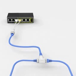 POE Splitter 2-in-1 Network Cabling Connector Three-way RJ45 Connector for Security Camera Install Accessories K1KF