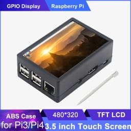 3.5 inch Raspberry Pi 3B/3B+/4B Touch Screen TFT LCD 480*320 GPIO Display Monitor ABS Case Box for Raspberry Pi 4 Model B 3B+ 3B