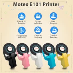 Motex E101 Portable 3D Embossing Label Printer Similar as B90 Dymo 12965 1610 Manual Label Maker DIY Adhesive Dymo 3D Label Tape