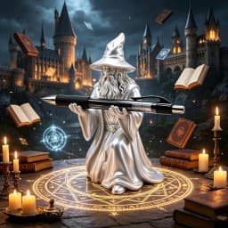 Creative Wizard Pen Holder 3D Printed Magician Pencil Rack Desktop Organizer Stand School Office Stationery Study Decor Gift