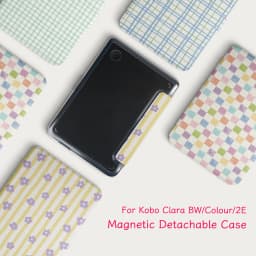 Magnetic Detachable Case for Kobo Clara Colour BW 2E 6" Classic Striped Pattern Protective Cover with Auto Sleep Wake Cover