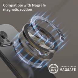2025 Double-Sided MagSafe Phone Holder for iPhone 14/15/16, Foldable 360° Rotating Stand with Strong Magnet & Finger Grip Suppor