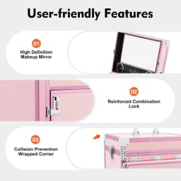 Portable Rolling Manicure Table for Nail Teach w/Audio, Professional Makeup Storage Manicure Dressing Table with, Customized