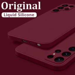 Case For Samsung Galaxy S26 S24 S23 S22 S25 Ultra S24 FE A57 A56 A55 A16 A17 5G S25 Edge Shockproof Liquid Silicone Phone Cover