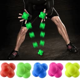 Hexagon Reaction Ball Agility Training Ball for Basketball Football Adult Coordination Reflex Sports Fitness Training Ball
