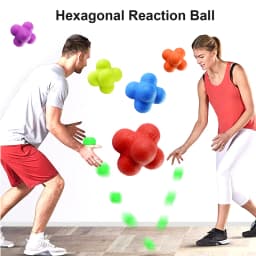Hexagon Reaction Ball Agility Training Ball for Basketball Football Adult Coordination Reflex Sports Fitness Training Ball