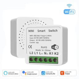 Mini DIY Smart Switch Work With Tuya WiFi Light Switch Module Need Neutral Wire 2 Ways Timer Wireless Breaker Alexa Google Home