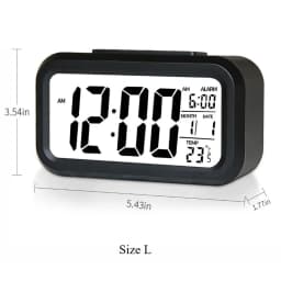 LED Digital Alarm Clock Backlight Snooze Data Time Calendar Desktop Multifunction Electronic Backlight Table Clock