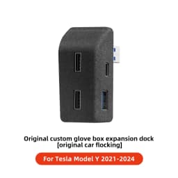YZ For Tesla Model 3 Y Highland Juniper 2021-2025 Glove Box Flocking USB HUB Adapter Quick Charger Car Accessories