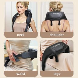 4D Shiatsu Neck and Shoulder Massager With Heat Electric Back Massagers Kneading Massage Pillow Full Body Muscle Dropshipping Home Car Use,Best Gift