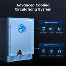 Outdoor Beverage Fridge 24 Inch Weather Proof Stainless Steel under Counter Beer Cooler Refrigerator for 190 Cans Foam Door