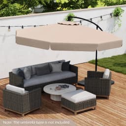 10FT Offset Hanging Umbrella Patio Cantilever Umbrella with Cover