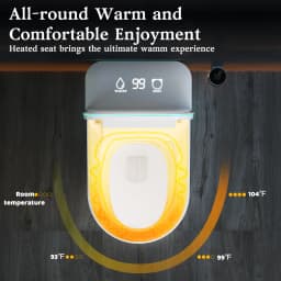 Hcore Smart Tankless One-Piece Toilet with Built-in Bidet Heated Seat Night Light UV Dryer Foot Sensor Auto Lid&Seat