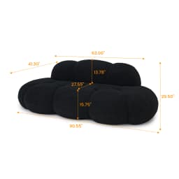 Sdorens Modern Cloud Shaped Couches for Living Room Comfy Upholstered Cloud Shaped Leisure Sofa Couch for Bedroom Apartment