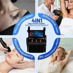 7000W 4in1 Soprano Titanium Ice Platinum Diode Laser 4 Wavelength ND:YAG RF IPL OPT Machine Painless Hair Removal Machine