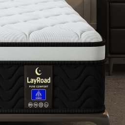 LayRoad 12/14Inch Memory Foam Spring Mattress Single/Double/Queen/King Sizes Boxed Mattress Medium Firmness Pressure Relief