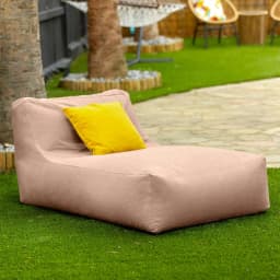 Outdoor Giant Chaise Lounger Cushioned All-Weather Patio Recliner 6ft Slate Custom