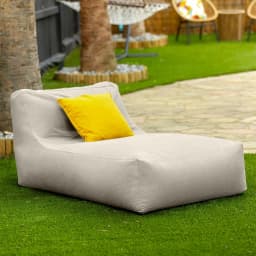 Outdoor Giant Chaise Lounger Cushioned All-Weather Patio Recliner 6ft Slate Custom