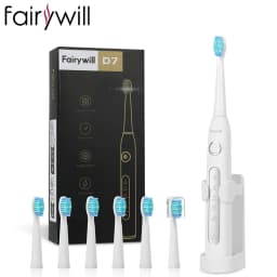 Fairywill Electric Sonic Toothbrush FW-D7 USB Charge Rechargeable Adult Waterproof Electronic Tooth Brushes Replacement Heads