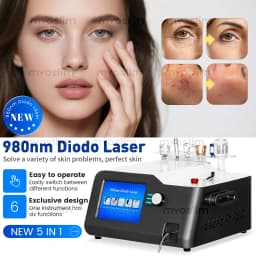 30 W 5in 1 Capillary Removal Machine Professional 980nm Diode Blood Vessel Removal Pink Spider Vein Removal Salon