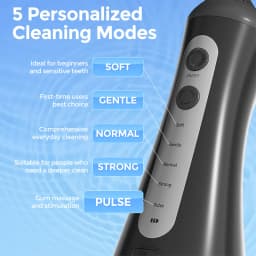 Sejoy Electric Oral Irrigator Water Dental Flosser Pick for Teeth Cordless 350ML Water Tank,6 Cleaning Modes, IPX7 for Home
