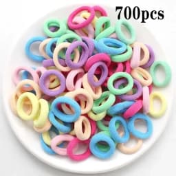 200-1000pcs Women Girls Colorful Nylon Elastic Hair Bands Ponytail Hold Small Hair Tie Rubber Bands Scrunchie Hair Accessories