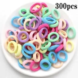 200-1000pcs Women Girls Colorful Nylon Elastic Hair Bands Ponytail Hold Small Hair Tie Rubber Bands Scrunchie Hair Accessories