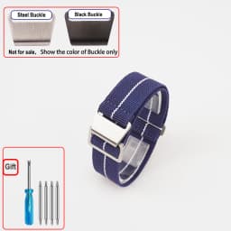 60s French Troops Parachute Bag Elastic Watch Strap 18 20mm 22mm Nylon Watchbands Man's Universal Ballistic Fabric Wristband