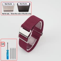 60s French Troops Parachute Bag Elastic Watch Strap 18 20mm 22mm Nylon Watchbands Man's Universal Ballistic Fabric Wristband