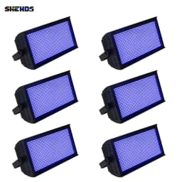6PCS SHEHDS LED 200W RGB Marquee Strobe Light Blinder Effects For DJ Wedding Nightclub Party
