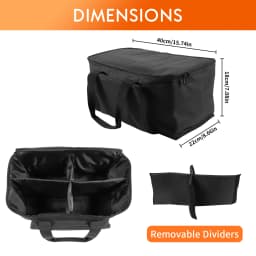 Datewink Par Light Bag 600D Waterproof PVC+210D Lining Storage Bag For 4Pcs 18*18*10CM Par Light Stage Lights Bag With Partition