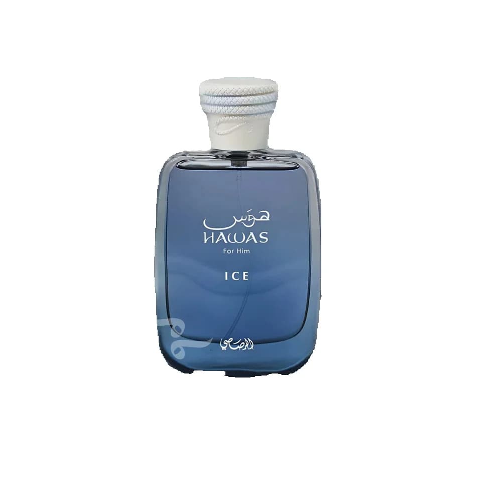 Rasasi Hawas Ice For Him Eau De Parfum, Fresh Cool Aquatic Citrus Cologne for Men, Long Lasting Summer Fragrance