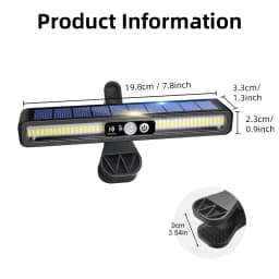 2/4 Pack Clip On Solar Motion Lights Outdoor Waterproof Motion Sensor Outdoor Lights with 36 LEDs 6000K Portable Solar Powered Security Light for Fence Garage Camping Portable Solar Powered Security Light