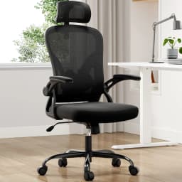 Farini Ergonomic High Back Swivel Office Chair, Adjustable Headrest & Lumbar Support, Breathable Mesh Desk Chair for Home Office