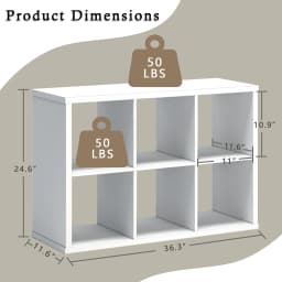 2/3/4/6/8/9 Grid Sturdy Wooden Frame Bookcase, Open Back Cube Storage Cabinet Freestanding Bookshelf Equipped with Anti-Tip Kit Wooden Open Display Shelf for Living Room, Bedroom and Study Open-Style Bookshelf Available in White and Chocolate Brown with O